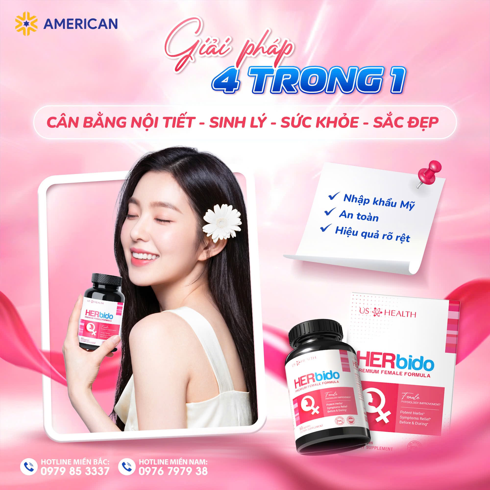 Giải pháp cân bằng nội tiết tố nữ Herbido
